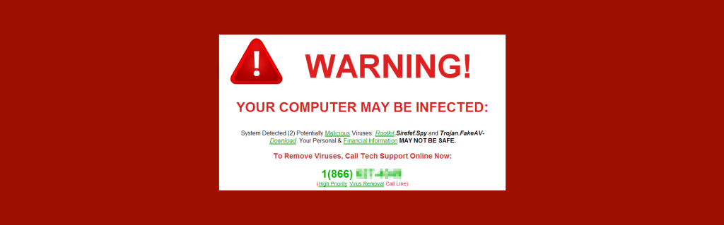 computer may be infected warning